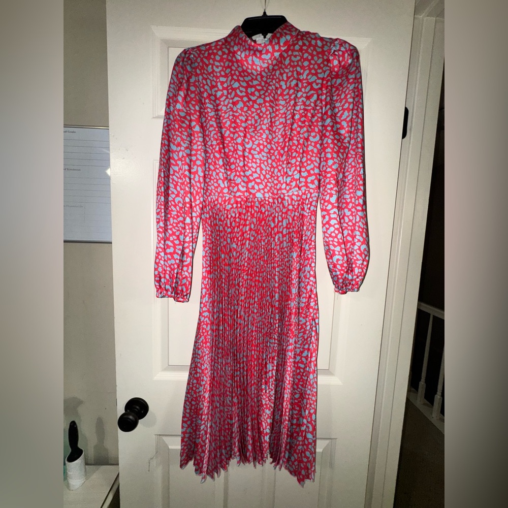 SHEIN Elegant Pink Patterned Dress